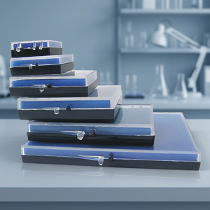 Boîte de présentation professionnelle S212C en verre pour diamants en vrac, étui de rangement métallique haut de gamme pour pierres précieuses avec insert en mousse réversible - Product Image 2