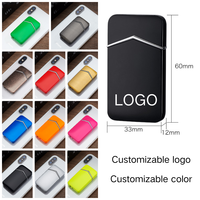 Briquet coupe-vent DEBANG pour fumeurs, fin, personnalisable avec logo, gadget cool, torche à flamme pour cigarettes
