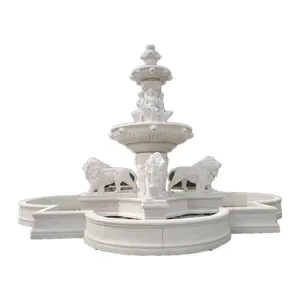 Classical Roman-style garden water sculpture centerpiece fountain