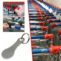 Étiquette en métal vierge gravée au laser en forme personnalisée en acier inoxydable de 2,0 mm d'épaisseur, verrou de chariot de magasin