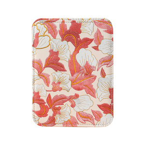 Folding <b>Makeup</b> Mirror Square Glass Lens Portable Desktop <b>Vanity</b> Mirror For Bedroom Dormitory Use Peony Red Pattern - Product Image 5