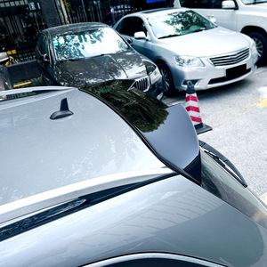 Mercedes-Benz C-Class S204 Avant Rear Spoiler Piano <b>Black</b> Carbon Fiber Texture Ducktail <b>Trunk</b> Lip 2008-2014 - Product Image 3