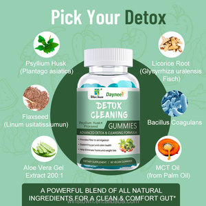 Gummies Détox Nettoyantes Winstown 60 Vegan à la Coque de Psyllium et aux Graines de Lin – Complément Alimentaire Favorisant la Digestion et la Santé Intestinale - Product Image 4