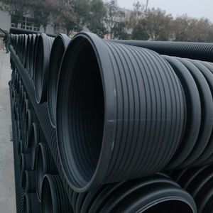 HDPE đường kính lớn đường ống thoát nước ống đôi tường sóng thép dải gia cố xoắn ốc sóng ống nhựa cho nước thải - Product Image 5
