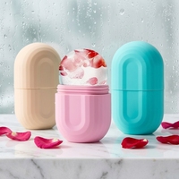 Rouleau de glace en silicone pour le soin de la peau du visage, cube de glace en silicone pour le massage du visage