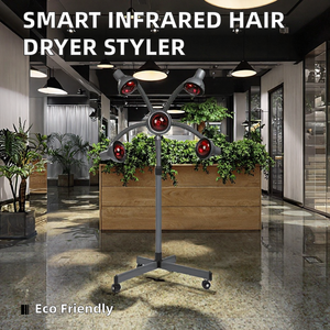 Professional Salon <b>Electric</b> Red Light Bulb Heater Smart Infrared Hot Air- <b>Brush</b> Eco-Friendly Modern Metal <b>Hair</b> Dryer Styler - Product Image 2