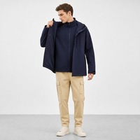 Veste 3 en 1 pour homme, hiver, haute qualité, imperméable, veste trois-en-un personnalisée, doublure en polaire, veste à capuche