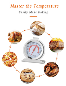 Stainless Steel Dial Oven <strong>Thermometer</strong> Temperature Gauge <strong>with</strong> <strong>Hook</strong> and Panel Base <strong>2</strong> in 1 - Product Image 5