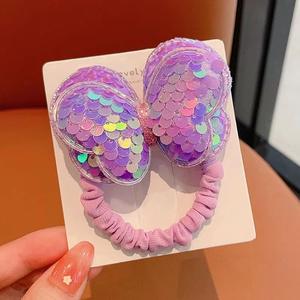 Élastique à cheveux brillant à nœud, très vendu, doux, pour petite fille, ne blesse pas les cheveux, très élastique, en gros - Product Image 3
