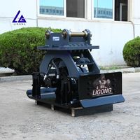 Compacteur hydraulique à plaque de nivellement latérale à surface lisse Ligong pour excavatrices de 1 à 50 tonnes, pour un effet de compactage de terrain plat et uniforme