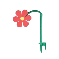 Arroseur d'irrigation agricole en plastique à 360 degrés, raccordement facile au tuyau, en forme de fleur, pour jardin, avec piquet de sol