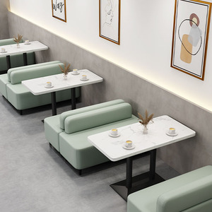 Tùy Chỉnh Đơn Giản Phong Cách Món Tráng Miệng Cửa Hàng Phương Tây Nhà Hàng Bàn Và Ghế Đặt Quán Cà Phê Thanh Bánh Cuốn Sách Cửa Hàng Khu Vực Nghỉ ngơi Sofa Gian Hàng Thiết Lập - Product Image 4