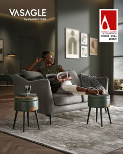 <span class=keywords><strong>VASAGLE</strong></span>-Siège de rangement rond et moderne du milieu du siècle avec pieds en acier, <span class=keywords><strong>tabouret</strong></span> de mode, pouf de rangement, chaise de vanité - Product Image 2