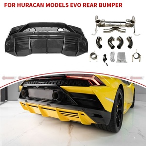 ชุดแปลงกันชนหลังสไตล์ Huracan EVO คาร์บอนไฟเบอร์ ดิฟฟิวเซอร์หลัง FRP ชุดแต่งกันชนพร้อมท่อไอเสียแบบไหลสูง - Product Image 4