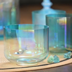 Coffret <span class=keywords><strong>de</strong></span> bols chantants en cristal Jinfang pour les chakras, accordés à la perfection pour la sonothérapie, toutes notes incluses, avec anneaux en O et maillets offerts - Product Image 5