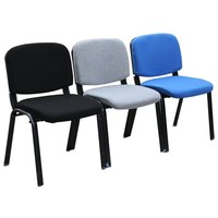 Vente directe du fabricant - Chaise empilable pour auditorium, église, théâtre, conférence, formation, avec structure métallique et rembourrage en tissu