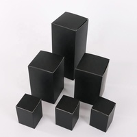 Boîte électronique en carton cadeau pliable de luxe noire personnalisée dégradable et écologique pour appareil photo avec impression de gaufrage