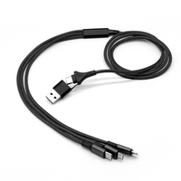 Cable de carga USB C 6 en 1, accesorios para teléfonos inteligentes para teléfonos Android y iPhone tipo C, Cables de datos