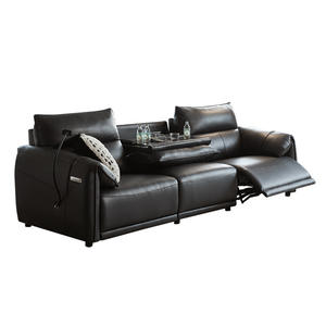 Ensemble de canapé moderne électrique fonctionnel en cuir pour le salon Mobilier de salon italien minimaliste Ensemble de canapé inclinable - Product Image 5