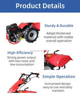 Motoculteur rotatif pour jardin et ferme, 15 CV, mini-tracteur à deux roues