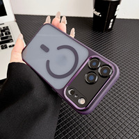 Coque de téléphone magnétique transparente mate pour iPhone 17 Pro Max Air 16 15 14 13Pro, pare-chocs rigide en acrylique, protection intégrale de l'appareil photo