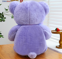 Porte-clés en peluche Teddy Bear « I Love U » avec nœud papillon, grand ours en peluche fraise pour couple, cadeau de mariage