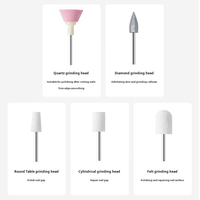 Perceuse à ongles sans fil en forme de stylo, 3 réglages de vitesse, 5 embouts interchangeables, lime à ongles électrique pour enlever l'acrylique et le gel