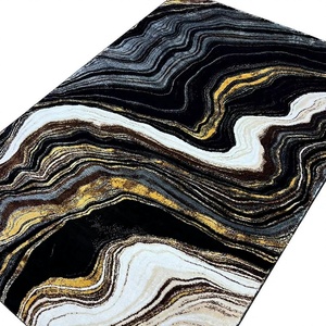 Tapis Adiva tissé à la machine, jacquard moderne, en polypropylène, tapis turcs de haute qualité, résistant aux taches, à poils longs - Product Image 1