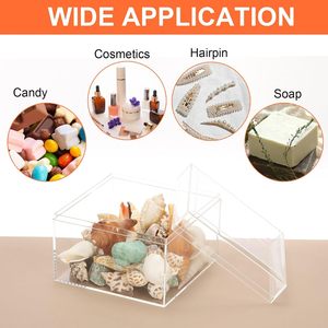 Cubo Cuadrado de Plástico Acrílico Transparente con Tapa de 2x2x2 Pulgadas (5.5cm), Cajas de Almacenamiento Pequeñas de Plástico Transparente, Cubos Acrílicos para Almacenamiento - Product Image 5