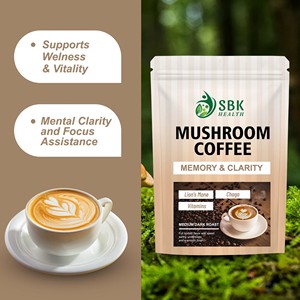 Poudre de café aux champignons très vendue avec acide pantothénique et potassium pour la clarté mentale et l'assistance à la concentration, et poudre de vitamine D3 - Product Image 3