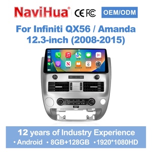 วิทยุติดรถยนต์ Navihua ดีไซน์ใหม่ ขนาด 12.3 นิ้ว ระบบ Android พร้อมระบบนำทาง GPS มัลติมีเดีย Carplay สำหรับ Infiniti QX56 Nissan Armanda ปี 2008-2015 - Product Image 1