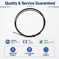 Cable Coaxial ELESUN RG174 de Alta Flexibilidad y Baja Pérdida con Conductor de Cobre Desnudo y Blindaje, Apto para Antenas, GPS y WiFi