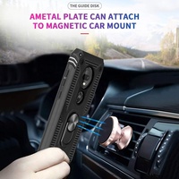 Coque de téléphone LeYi Defence Shield pour Moto G7/G7 Plus Edge 2025 One Fusion + avec support de voiture magnétique