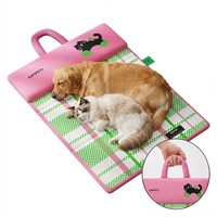 Tapis pour animaux de compagnie en tissu technique rafraîchissant, imperméable, pliable, portable, avec poignée, pour les voyages en voiture et en extérieur