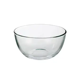 Hot Sale 6 Inch Hand Blown Double Wall Profile Glass Salad Bowl For Fruit and Yoghourt