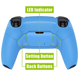 For Starlight Blue Rubberized <b>Grip</b> Plastic Eco-friendly ABS Game <b>Controller</b> Remap Back Button Back Paddles for - Product Image 3