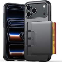 Verborgen kaarthouder functie design 2-in-1 telefoonhoesje voor iPhone 18 17 Pro Max schokbestendige schuifhoes kaarthouder hoesjes