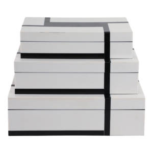 Modern Resin Wood Decorative Box Set With Lids For Jewelry Keepsakes Home Decor <b>Storage</b> Boxes - Product Image 6