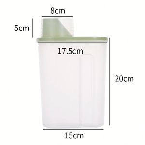 Food Grade BPA Free Plastic Airtight Eco-Friendly <b>Stackable</b> <b>Storage</b> Jars Non Toxic Containers Grain Dry Fruit Snack Kitchen Food - Product Image 2