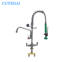 Robinet de pré-évier sans plomb à montage sur comptoir avec tuyau de 38 pouces, robinet d'appoint avec bec orientable de 10 pouces, unités de pré-évier