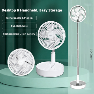 <span class=keywords><strong>Ventilateur</strong></span> pliable rechargeable AntarcChill, 4 vitesses, <span class=keywords><strong>ventilateur</strong></span> <span class=keywords><strong>de</strong></span> sol télescopique, <span class=keywords><strong>ventilateur</strong></span> <span class=keywords><strong>de</strong></span> <span class=keywords><strong>bureau</strong></span> 270 °   Refroidisseur d'air portable sans balais réglable - Product Image 3