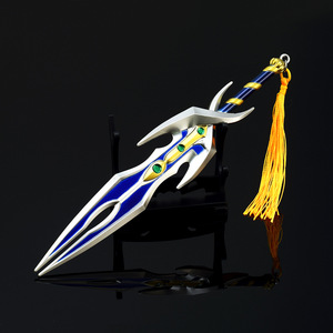 Honor Kings célèbre lame Siming 21.5CM solide métal Art arme modèle Statue porte-clés jeu cadeau de collection Anime épée coulée - Product Image 5