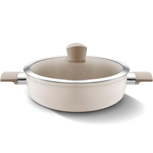 High Quality Non-Stick 10-Piece Aluminum Cooking <b>Pots</b> With Glass Lid Ceramic Coated Forged Non-stick Cookware set - Product Image 2