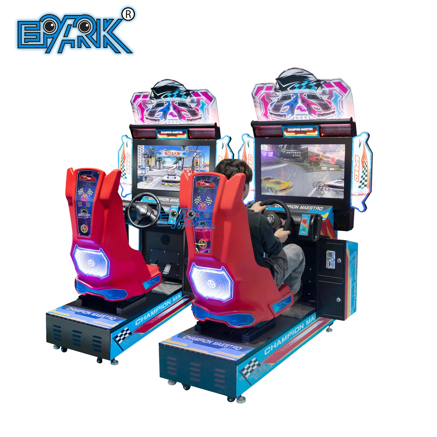 EPARK Coin Operated Arcade Car Racing Game Machine Indoor Amusement Arcade Car Race Video Game Machine With Coin Acceptor