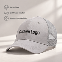 Casquette Trucker Structurée à 6 Panneaux Unisexe, Visière Pré-courbée, Fermeture Snapback en Toile, Vierge Personnalisable, Respirante, pour la Pêche et les Sports de Plein Air