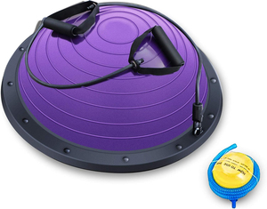 HALA-BB-1Half Balanstrainer Oefenbal Met Weerstandsbanden Voetpomp Half Oefening Yogabal Voor Balanstraining - Product Image 4