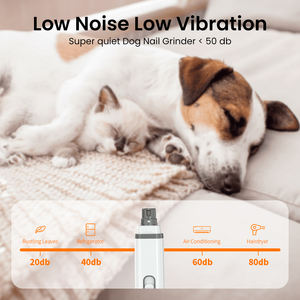 חדש סגנון USB טעינה שקטה לחיות מחמד חתול כפות נייל טיפוח גוזם כלי נייל קוצץ חשמלי כלב נייל מטחנות - Product Image 3
