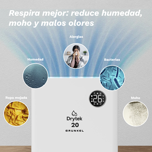 Deshumidificador Drytek 20, 20L Diarios, 380W, con Control por Aplicación Inteligente Wifi - Product Image 3
