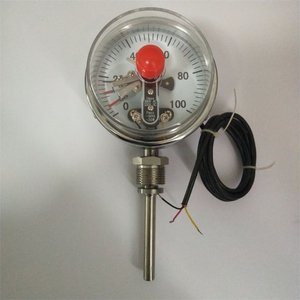 Termómetro Bimetálico con Contactos Eléctricos de 100 mm, Acero Inoxidable, Alarma de Alta Temperatura, Tipo Universal - Product Image 3
