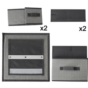 Multipurpose 7 <strong>Shelves</strong> <strong>Grey</strong> Fabric Hanging Closet Organizer Storage Bag With 3 Drawers - Product Image 5